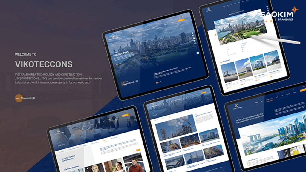 Dự án thiết kế website Vikoteccons
